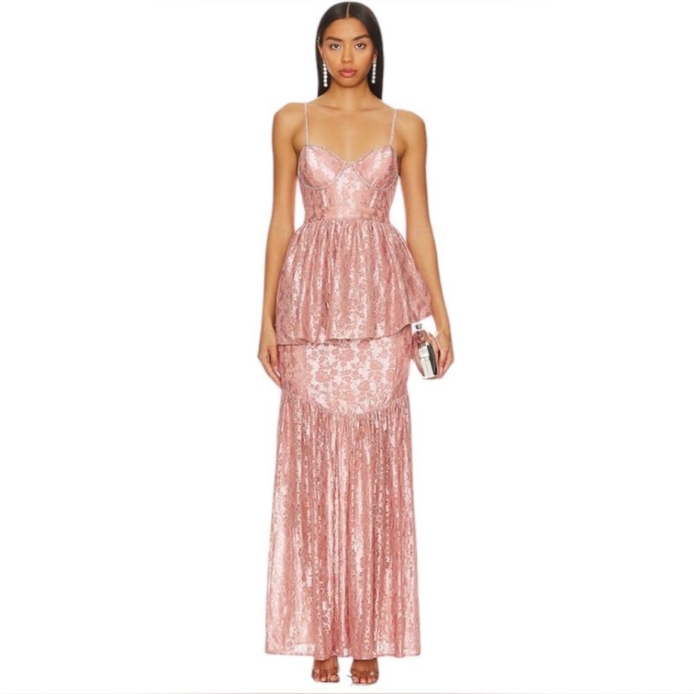 For love and lemons shai gown pink maxi dress